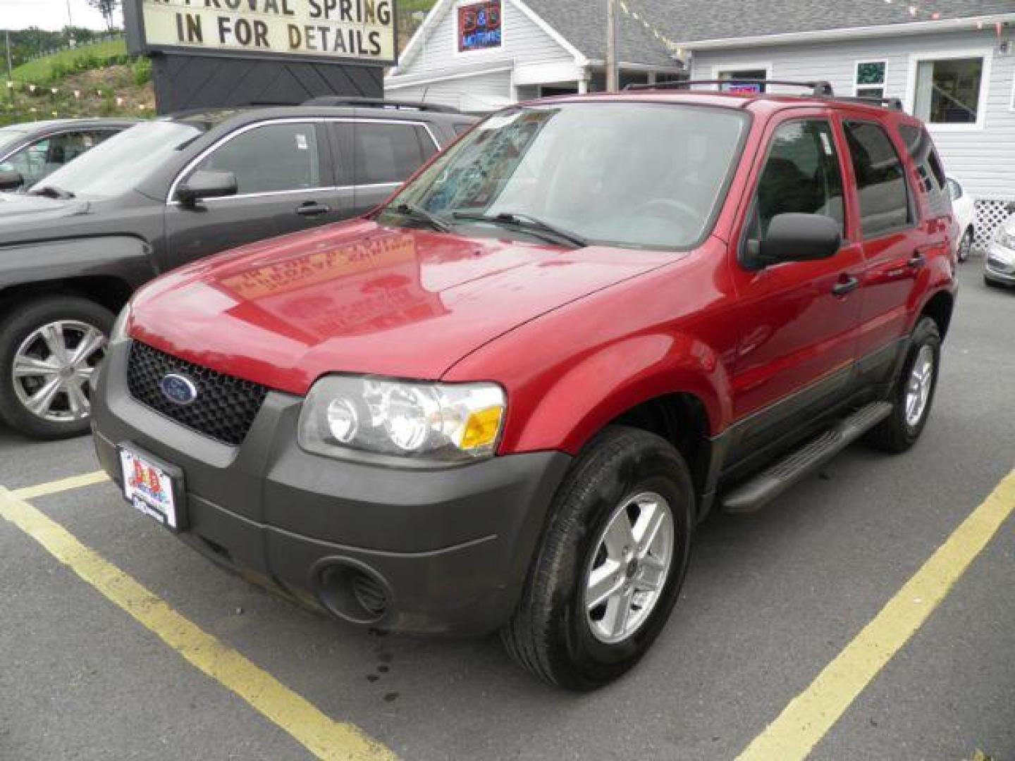 2007 Red Ford Escape XLS (1FMYU02Z47K) with an 2.3L I4 engine, AT transmission, located at 15520 McMullen Hwy SW, Belair, MD, 21502, (301) 729-3700, 39.581375, -78.846451 - Photo#0