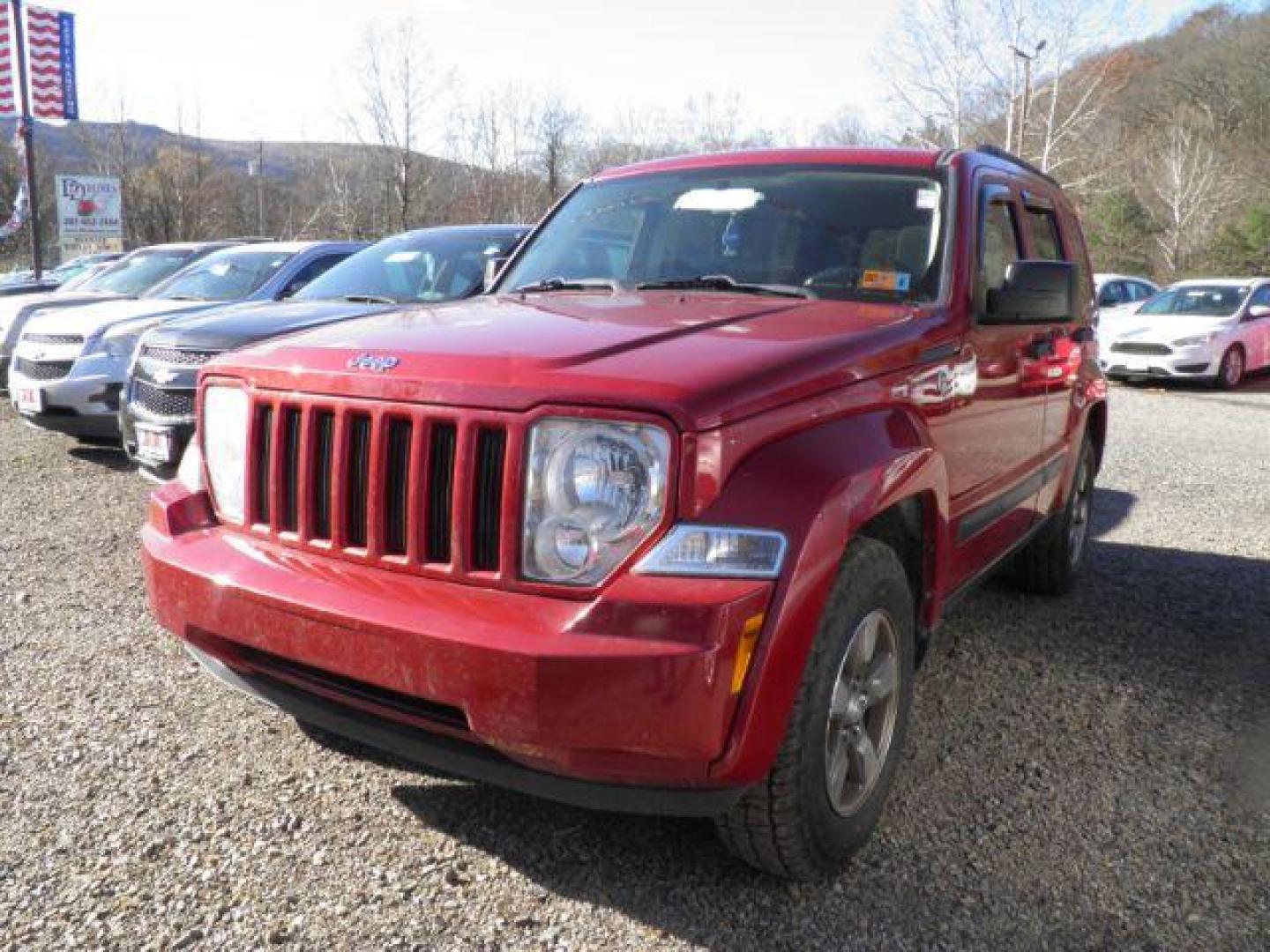 2008 RED Jeep Liberty Sport 4WD (1J8GN28K08W) with an 3.7L V6 engine, located at 19521 New George's Creek Rd SW, Barton, MD, 21521, (301) 463-2404, 39.524323, -79.017906 - Photo#0