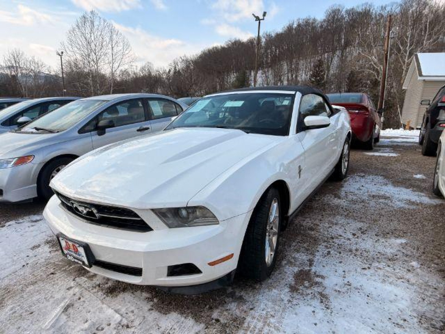 2011 White Ford Mustang V6 Premium (1ZVBP8EM6B5) with an 3.7L V6 engine, AT transmission, located at 15520 McMullen Hwy SW, Belair, MD, 21502, (301) 729-3700, 39.581375, -78.846451 - Photo#0