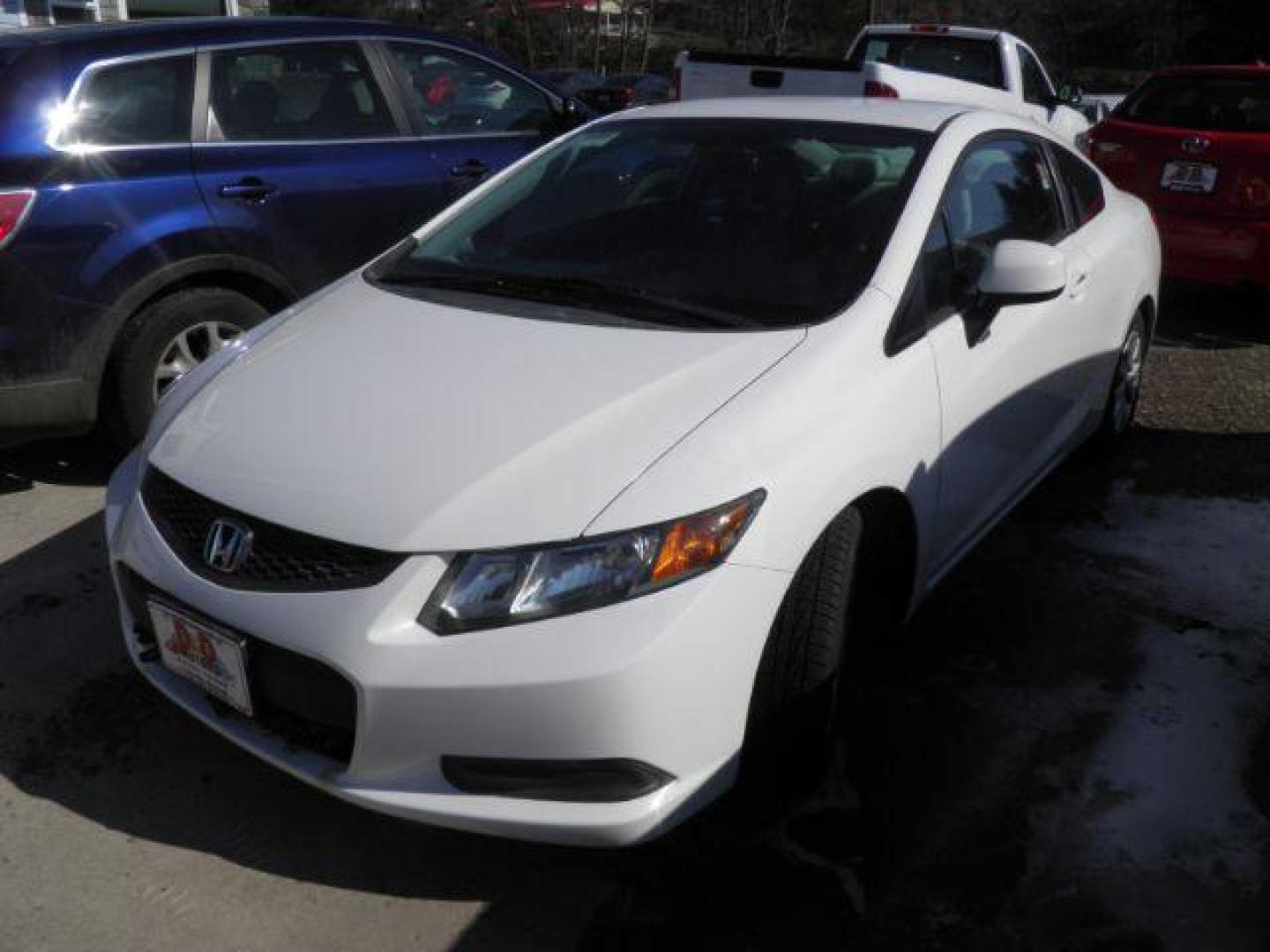 2012 WHITE Honda Civic LX Coupe 5-Speed MT (2HGFG3A57CH) with an 2.3L L4 engine, MAN transmission, located at 19521 New George's Creek Rd SW, Barton, MD, 21521, (301) 463-2404, 39.524323, -79.017906 - Photo#0