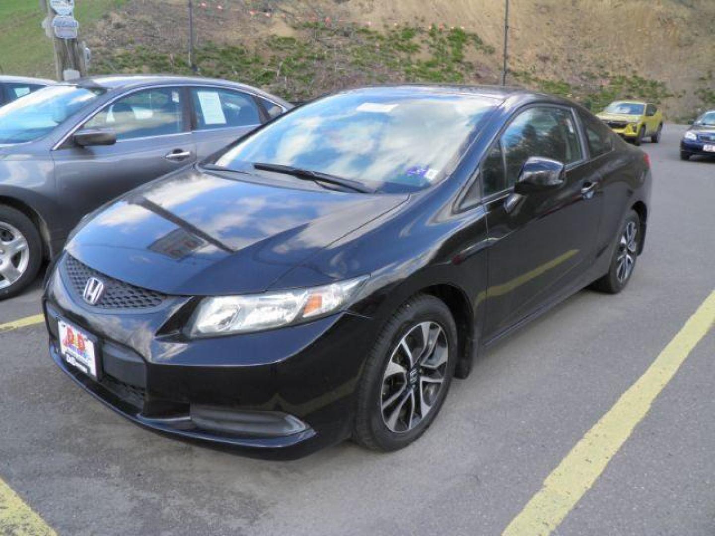 2013 BLACK Honda Civic EX Coupe 5-Speed AT (2HGFG3B89DH) with an 2.3L L4 engine, AT transmission, located at 15520 McMullen Hwy SW, Belair, MD, 21502, (301) 729-3700, 39.581375, -78.846451 - Photo#0