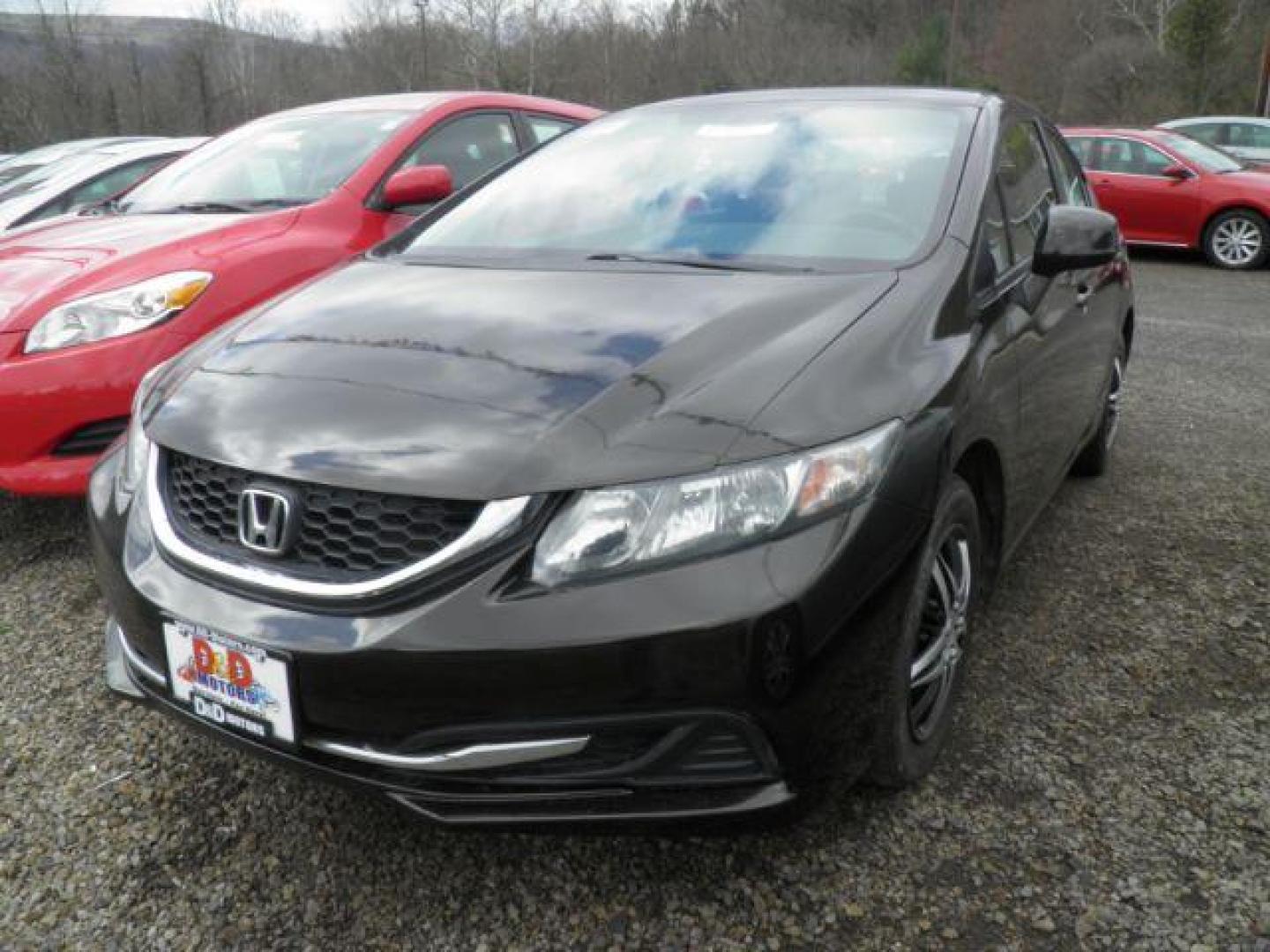 2013 Black Honda Civic LX (19XFB2F5XDE) with an 1.8L I4 engine, AT transmission, located at 19521 New George's Creek Rd SW, Barton, MD, 21521, (301) 463-2404, 39.524323, -79.017906 - Photo#0