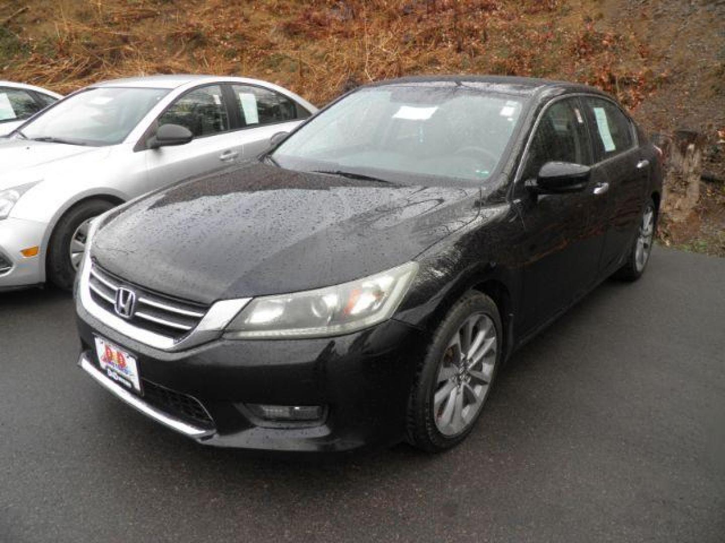 2014 Black Honda Accord Sport (1HGCR2E51EA) with an 2.4L I4 engine, MAN transmission, located at 15520 McMullen Hwy SW, Belair, MD, 21502, (301) 729-3700, 39.581375, -78.846451 - Photo#0