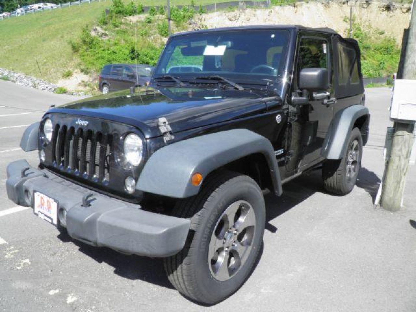2014 BLACK JEEP WRANGLER Sport 4WD (1C4AJWAG4EL) with an 3.6L V6 engine, AT transmission, located at 15520 McMullen Hwy SW, Belair, MD, 21502, (301) 729-3700, 39.581375, -78.846451- Photo#0