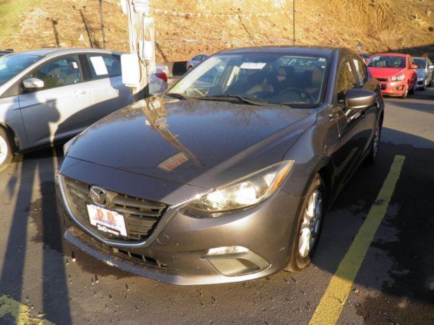 2014 GRAY MAZDA 3 i Touring AT 4-Door (JM1BM1V75E1) with an 2.0L L4 engine, AT transmission, located at 15520 McMullen Hwy SW, Belair, MD, 21502, (301) 729-3700, 39.581375, -78.846451 - Photo#0