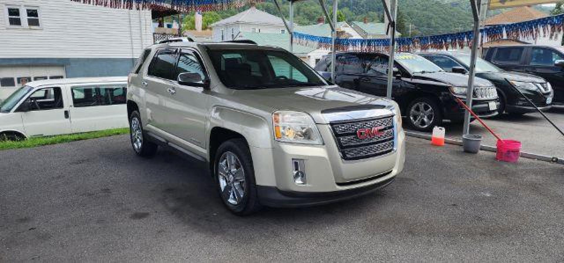2015 Tan /Jet Black GMC Terrain SLT-2 (2GKFLYE35F6) with an 3.6L V6 engine, AT transmission, located at 19521 New George's Creek Rd SW, Barton, MD, 21521, (301) 463-2404, 39.524323, -79.017906 - Photo#0