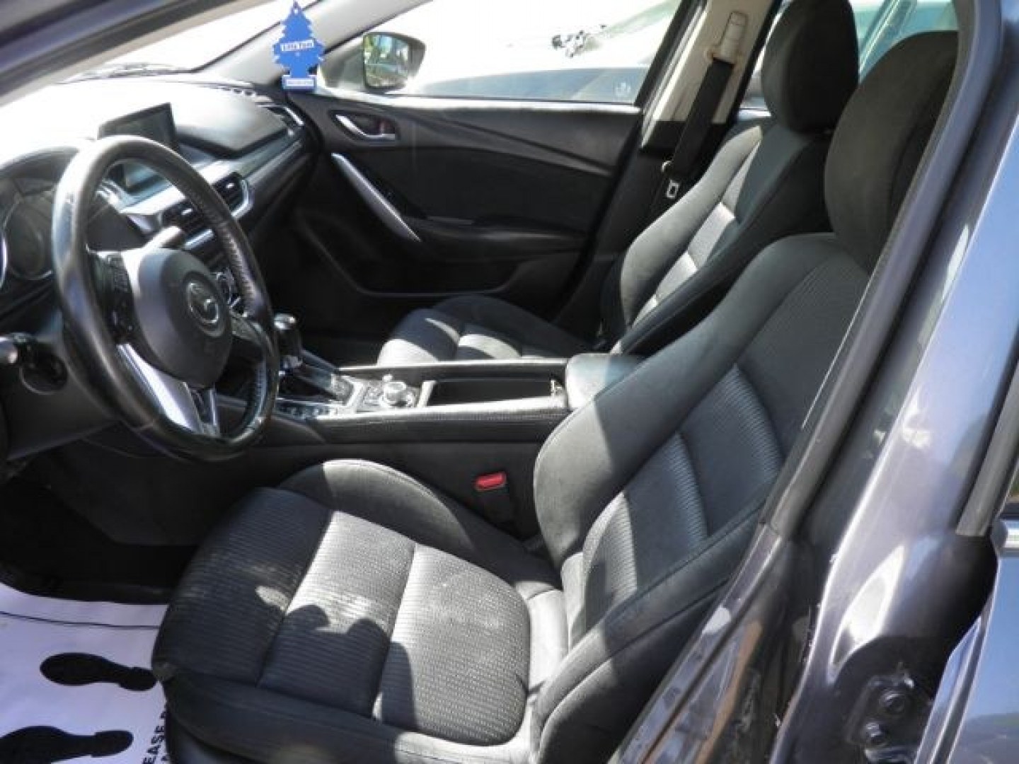 2016 GRAY Mazda Mazda6 i Sport AT (JM1GJ1U57G1) with an 2.5 L4 engine, AT transmission, located at 19521 New George's Creek Rd SW, Barton, MD, 21521, (301) 463-2404, 39.524323, -79.017906- Photo#1