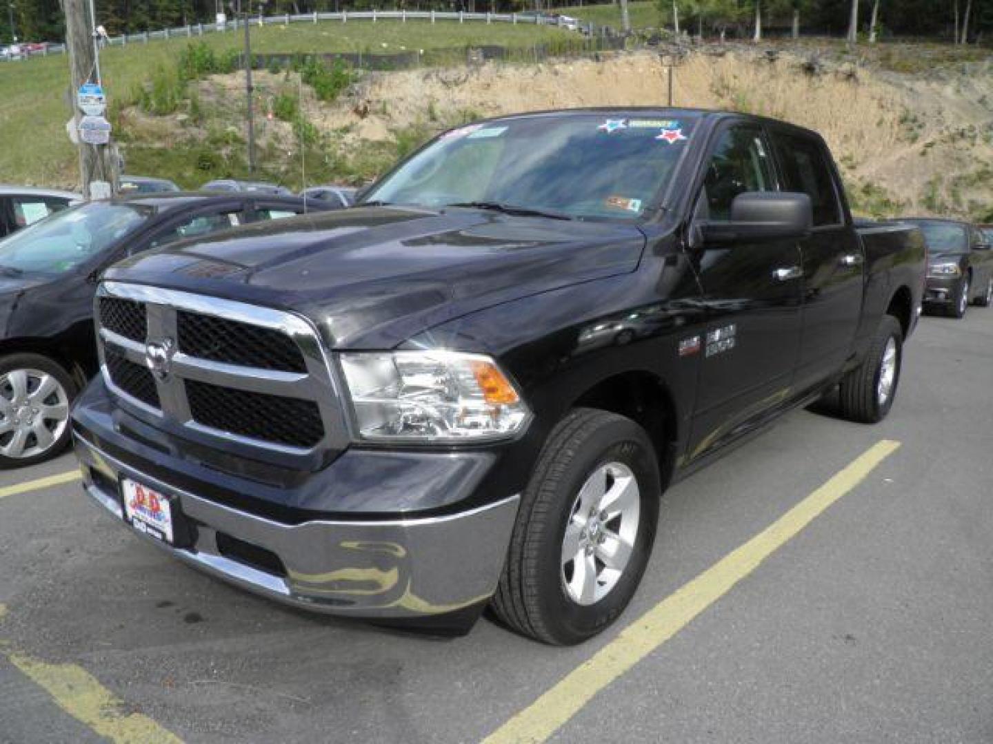 2017 Black /Black/Diesel Gray, cloth Dodge Ram 1500 SLT Crew Cab LWB 4WD (1C6RR7TT5HS) with an 5.7L V8 engine, AT transmission, located at 15520 McMullen Hwy SW, Belair, MD, 21502, (301) 729-3700, 39.581375, -78.846451 - Photo#0