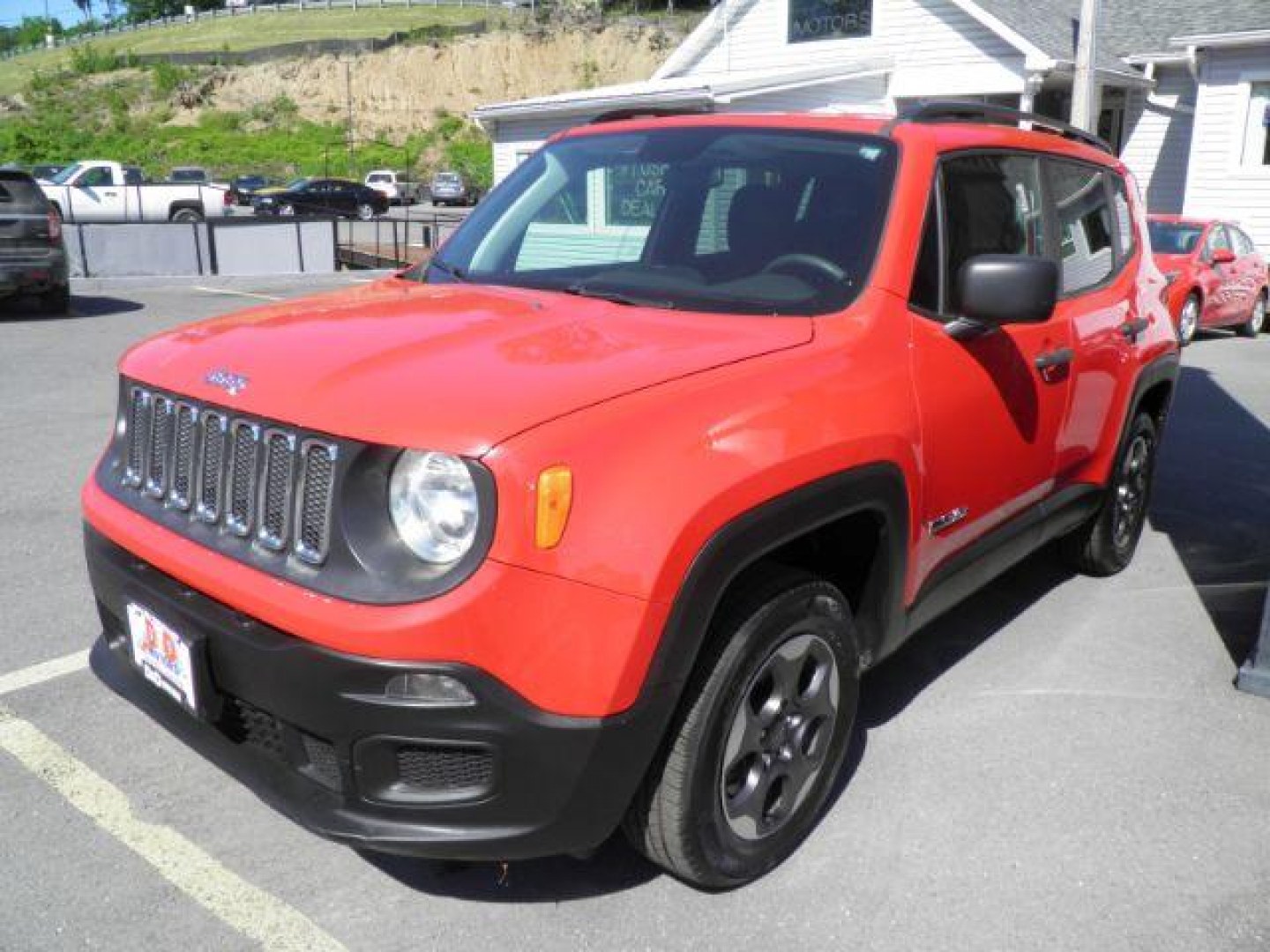 2018 RED Jeep Renegade Sport 4x4 (ZACCJBAB9JP) with an 2.4L L4 engine, AT transmission, located at 15520 McMullen Hwy SW, Belair, MD, 21502, (301) 729-3700, 39.581375, -78.846451- Photo#0