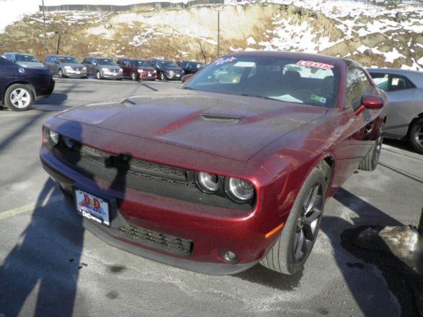 2020 Maroon /Black, cloth Dodge Challenger SXT (2C3CDZAG1LH) with an 3.6L V6 engine, AT transmission, located at 15520 McMullen Hwy SW, Belair, MD, 21502, (301) 729-3700, 39.581375, -78.846451 - Photo#0