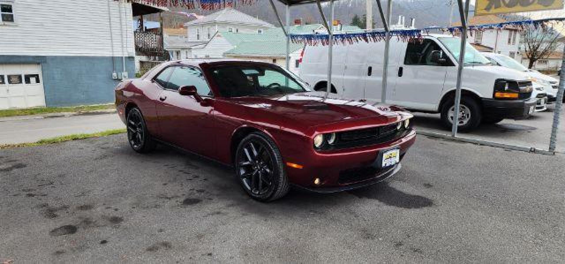 2020 Maroon /Black, cloth Dodge Challenger SXT (2C3CDZAG1LH) with an 3.6L V6 engine, AT transmission, located at 15520 McMullen Hwy SW, Belair, MD, 21502, (301) 729-3700, 39.581375, -78.846451 - Photo#0