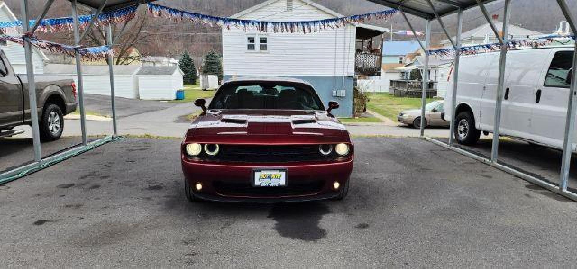 2020 Maroon /Black, cloth Dodge Challenger SXT (2C3CDZAG1LH) with an 3.6L V6 engine, AT transmission, located at 15520 McMullen Hwy SW, Belair, MD, 21502, (301) 729-3700, 39.581375, -78.846451 - Photo#1