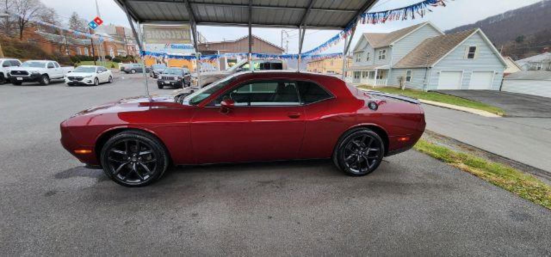 2020 Maroon /Black, cloth Dodge Challenger SXT (2C3CDZAG1LH) with an 3.6L V6 engine, AT transmission, located at 15520 McMullen Hwy SW, Belair, MD, 21502, (301) 729-3700, 39.581375, -78.846451 - Photo#3