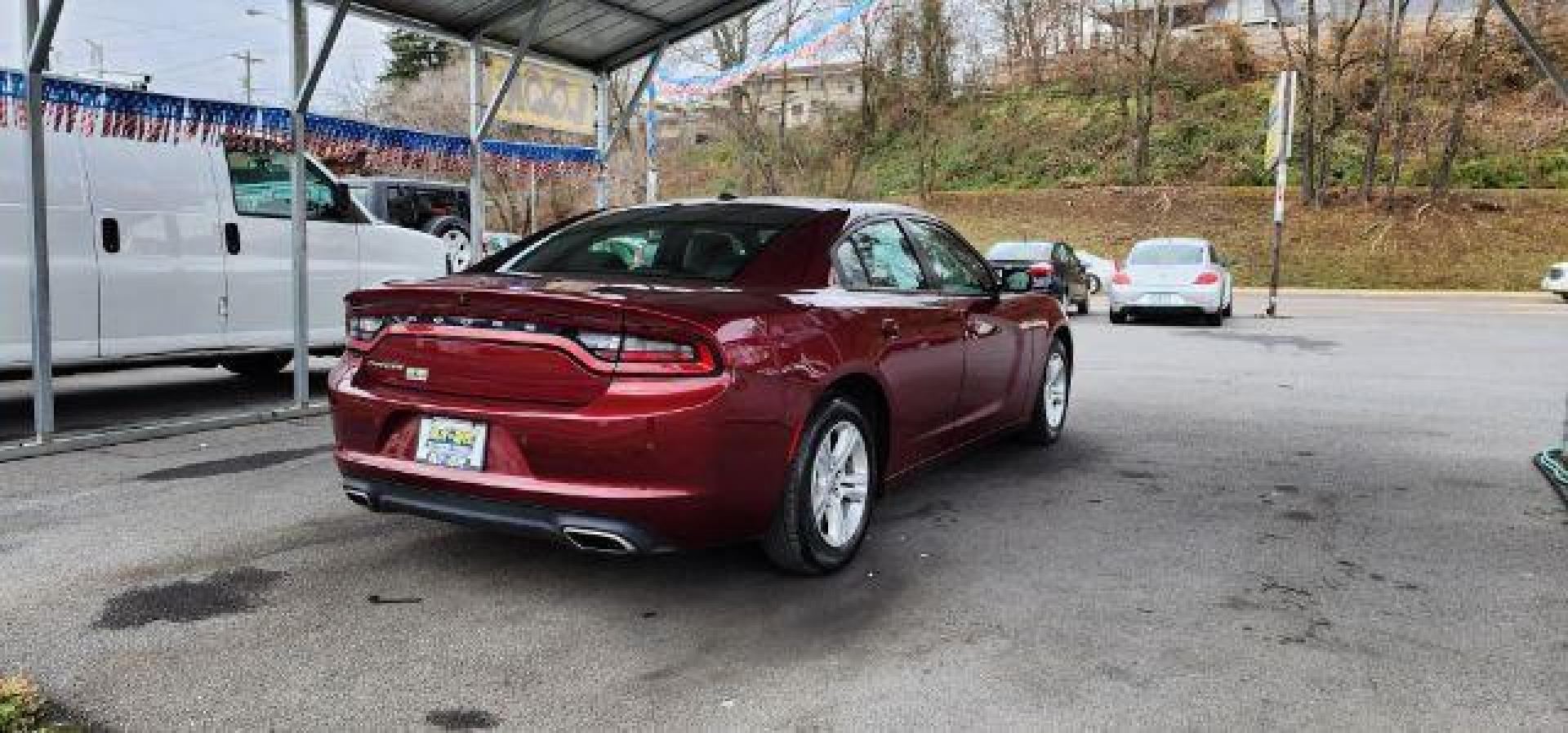 2021 Maroon /Black, premium leather Dodge Charger SXT (2C3CDXBG4MH) with an 3.6L V6 engine, AT transmission, located at 15520 McMullen Hwy SW, Belair, MD, 21502, (301) 729-3700, 39.581375, -78.846451 - Photo#12