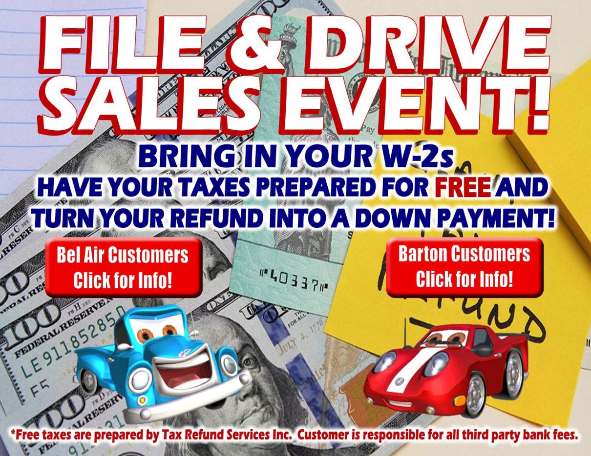 Tax Max - File & Drive Sales Event